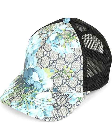 gucci cap blaue blumen|Gucci Cap Blume Blau .